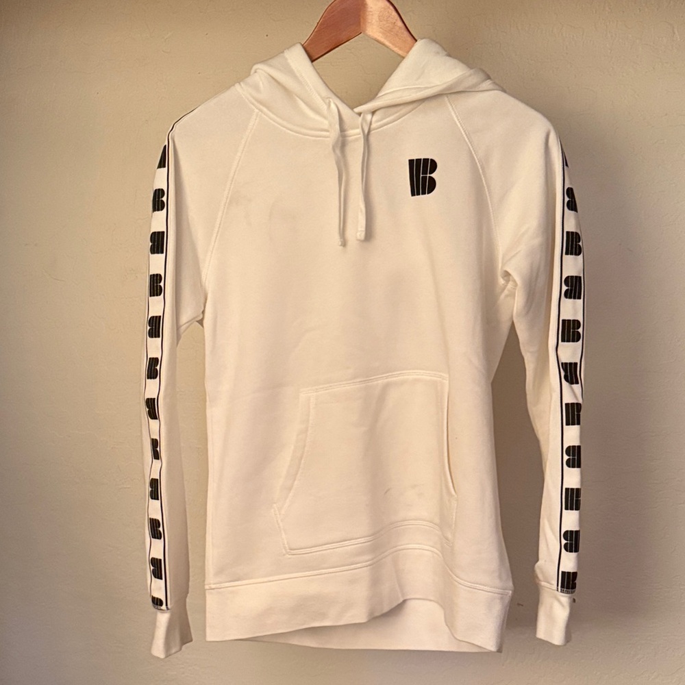 White Hoodie with Black Accents